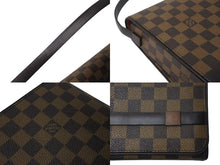 画像をギャラリービューアに読み込む, LOUIS VUITTON ルイヴィトン ダミエ トライベッカ カレ ワンショルダーバッグ N51161 PVC レザー ブラウン 美品 中古 4b000087
