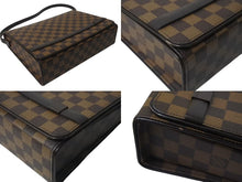 画像をギャラリービューアに読み込む, LOUIS VUITTON ルイヴィトン ダミエ トライベッカ カレ ワンショルダーバッグ N51161 PVC レザー ブラウン 美品 中古 4b000087
