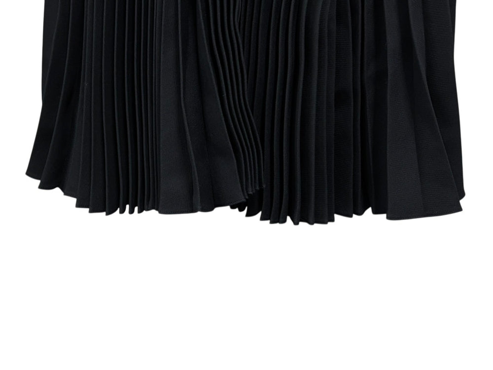 極美品 Christian Dior クリスチャンディオール プリーツ ロングスカート 8E21331A1166 ブラック レーヨン シルク サイズ36 中古 4b008817