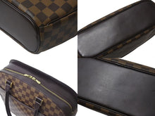 Load image into Gallery viewer, LOUIS VUITTON ルイヴィトン ダミエ サリア オリゾンタル ハンドバッグ PVCコーティングキャンバス N51282 ブラウン 美品 中古 4b000089