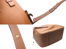 画像をギャラリービューアに読み込む, LOEWE ロエベ ハンモックバッグ スモール ２WAY ハンドバッグ ブラウン ソフトグレインカーフ 0691910 ショルダーバッグ 美品 中古 4b000091