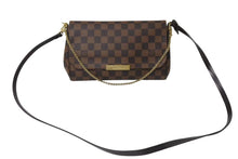 画像をギャラリービューアに読み込む, 極美品 LOUIS VUITTON ルイヴィトン ショルダーバッグ フェイボリットMM ダミエ N41129 ブラウン ゴールド金具 中古 4b000092
