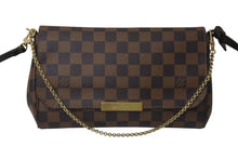 画像をギャラリービューアに読み込む, 極美品 LOUIS VUITTON ルイヴィトン ショルダーバッグ フェイボリットMM ダミエ N41129 ブラウン ゴールド金具 中古 4b000092