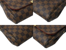 画像をギャラリービューアに読み込む, 極美品 LOUIS VUITTON ルイヴィトン ショルダーバッグ フェイボリットMM ダミエ N41129 ブラウン ゴールド金具 中古 4b000092
