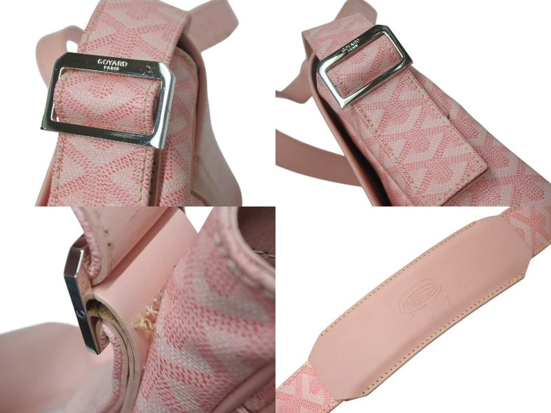 GOYARD GRAND BLEU MM Shoulder bag ARN020077 Pink leather PVC Good condition Used 4b000094