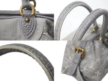 画像をギャラリービューアに読み込む, LOUIS VUITTON ルイヴィトン ネオカヴィMM 2WAYハンドバッグ M95837 モノグラムデニム グレー アンティークゴールド 美品 中古 4b000097