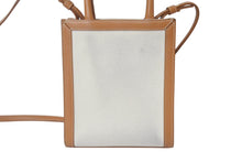Load image into Gallery viewer, CELINE セリーヌ ミニバーティカルカバ 2WAYショルダーバッグ 193302BNZ.02NT コットンキャンバス レザー ベージュ 美品 中古 4b000099