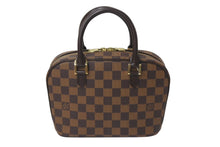 Load image into Gallery viewer, 極美品 LOUIS VUITTON ルイヴィトン ダミエ エベヌ サリア ミニ ハンドバッグ N51286 PVC レザー ブラウン ロゴ 手持ち 鞄 美品 中古 4b000102