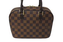 Load image into Gallery viewer, 極美品 LOUIS VUITTON ルイヴィトン ダミエ エベヌ サリア ミニ ハンドバッグ N51286 PVC レザー ブラウン ロゴ 手持ち 鞄 美品 中古 4b000102