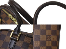 Load image into Gallery viewer, 極美品 LOUIS VUITTON ルイヴィトン ダミエ エベヌ サリア ミニ ハンドバッグ N51286 PVC レザー ブラウン ロゴ 手持ち 鞄 美品 中古 4b000102