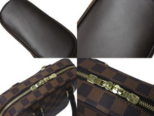 Load image into Gallery viewer, 極美品 LOUIS VUITTON ルイヴィトン ダミエ エベヌ サリア ミニ ハンドバッグ N51286 PVC レザー ブラウン ロゴ 手持ち 鞄 美品 中古 4b000102