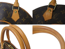 Load image into Gallery viewer, LOUISVUITTON ルイヴィトン エリプスPM ハンドバッグ モノグラム M51127 PVC ヌメ革 ブラウン ゴールド金具 美品 中古 4b000105