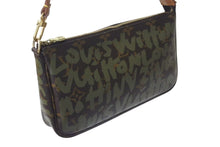 Load image into Gallery viewer, LOUIS VUITTON ルイヴィトン ポシェットアクセソワールモノグラムグラフィティ M92191 ハンドバッグ カーキ 美品 中古 4b000109