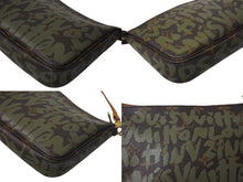 Load image into Gallery viewer, LOUIS VUITTON ルイヴィトン ポシェットアクセソワールモノグラムグラフィティ M92191 ハンドバッグ カーキ 美品 中古 4b000109