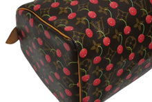 Load image into Gallery viewer, 極美品 LOUIS VUITTON ルイヴィトン スピーディ25 ハンドバッグ M95009 モノグラム チェリー ブラウン 村上隆 中古4b011217