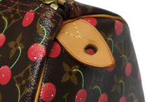 Load image into Gallery viewer, 極美品 LOUIS VUITTON ルイヴィトン スピーディ25 ハンドバッグ M95009 モノグラム チェリー ブラウン 村上隆 中古4b011217