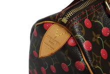 Load image into Gallery viewer, 極美品 LOUIS VUITTON ルイヴィトン スピーディ25 ハンドバッグ M95009 モノグラム チェリー ブラウン 村上隆 中古4b011217