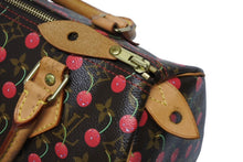 Load image into Gallery viewer, 極美品 LOUIS VUITTON ルイヴィトン スピーディ25 ハンドバッグ M95009 モノグラム チェリー ブラウン 村上隆 中古4b011217