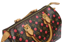 Load image into Gallery viewer, 極美品 LOUIS VUITTON ルイヴィトン スピーディ25 ハンドバッグ M95009 モノグラム チェリー ブラウン 村上隆 中古4b011217