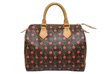 Load image into Gallery viewer, 極美品 LOUIS VUITTON ルイヴィトン スピーディ25 ハンドバッグ M95009 モノグラム チェリー ブラウン 村上隆 中古4b011217