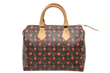 Load image into Gallery viewer, 極美品 LOUIS VUITTON ルイヴィトン スピーディ25 ハンドバッグ M95009 モノグラム チェリー ブラウン 村上隆 中古4b011219