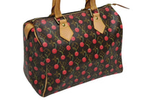 Load image into Gallery viewer, 極美品 LOUIS VUITTON ルイヴィトン スピーディ25 ハンドバッグ M95009 モノグラム チェリー ブラウン 村上隆 中古4b011219