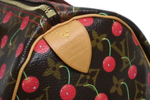 Load image into Gallery viewer, 極美品 LOUIS VUITTON ルイヴィトン スピーディ25 ハンドバッグ M95009 モノグラム チェリー ブラウン 村上隆 中古4b011219
