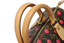 Load image into Gallery viewer, 極美品 LOUIS VUITTON ルイヴィトン スピーディ25 ハンドバッグ M95009 モノグラム チェリー ブラウン 村上隆 中古4b011219