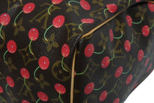 Load image into Gallery viewer, 極美品 LOUIS VUITTON ルイヴィトン スピーディ25 ハンドバッグ M95009 モノグラム チェリー ブラウン 村上隆 中古4b011219