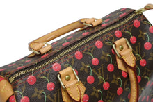 Load image into Gallery viewer, 極美品 LOUIS VUITTON ルイヴィトン スピーディ25 ハンドバッグ M95009 モノグラム チェリー ブラウン 村上隆 中古4b011219