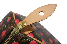 Load image into Gallery viewer, 極美品 LOUIS VUITTON ルイヴィトン スピーディ25 ハンドバッグ M95009 モノグラム チェリー ブラウン 村上隆 中古4b011219