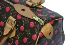 Load image into Gallery viewer, 極美品 LOUIS VUITTON ルイヴィトン スピーディ25 ハンドバッグ M95009 モノグラム チェリー ブラウン 村上隆 中古4b011219