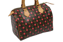 Load image into Gallery viewer, 極美品 LOUIS VUITTON ルイヴィトン スピーディ25 ハンドバッグ M95009 モノグラム チェリー ブラウン 村上隆 中古4b011217
