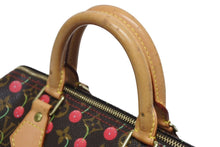 Load image into Gallery viewer, 極美品 LOUIS VUITTON ルイヴィトン スピーディ25 ハンドバッグ M95009 モノグラム チェリー ブラウン 村上隆 中古4b011217