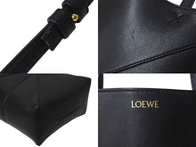 画像をギャラリービューアに読み込む, LOEWE ロエベ PUZZLE TOTE MINI パズルフォルドトート ミニ トートバッグ A657V25X01 カーフレザー 2WAY ブラック 美品 中古 4b000114