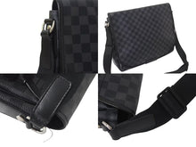 画像をギャラリービューアに読み込む, 極美品 LOUIS VUITTON ルイヴィトン ダニエルGM ショルダーバック N58033 ダミエグラフィット シルバー金具 ブラック 中古 4b000121