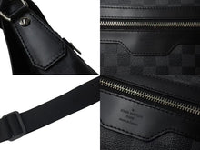 画像をギャラリービューアに読み込む, 極美品 LOUIS VUITTON ルイヴィトン ダニエルGM ショルダーバック N58033 ダミエグラフィット シルバー金具 ブラック 中古 4b000121