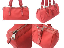 Load image into Gallery viewer, YVES SAINT LAURENT イブサンローラン ハンドバッグ トートバッグ ロゴ 129360 002404 レッド シルバー金具 美品 中古 4b000123