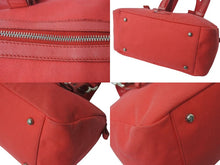 Load image into Gallery viewer, YVES SAINT LAURENT イブサンローラン ハンドバッグ トートバッグ ロゴ 129360 002404 レッド シルバー金具 美品 中古 4b000123