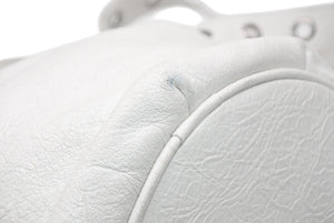 BALENCIAGA バレンシアガ ルカゴール XSバケット ショルダーバッグ 702431 ホワイト ラムスキン シルバー金具 美品 中古 4b013030