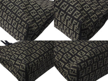 画像をギャラリービューアに読み込む, 新品同様 FENDI フェンディ ズッキーノ柄 ハンドバッグ 221158 キャンバス レザー ブラウン ブラックメタル金具 中古 4b000131