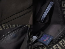 画像をギャラリービューアに読み込む, 新品同様 FENDI フェンディ ズッキーノ柄 ハンドバッグ 221158 キャンバス レザー ブラウン ブラックメタル金具 中古 4b000131