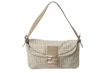 Load image into Gallery viewer, FENDI フェンディ ズッキーノ マンマバケット ハンドバッグ ワンショルダーバッグ ベージュ キャンバス 美品 中古 4b000134