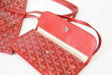 Load image into Gallery viewer, 新品同様 GOYARD ゴヤール サンルイPM バッグ トートバッグ STLCROPMLTY02CL02P PVC レザー レッド シルバー金具 中古 4b013407