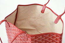 Load image into Gallery viewer, 新品同様 GOYARD ゴヤール サンルイPM バッグ トートバッグ STLCROPMLTY02CL02P PVC レザー レッド シルバー金具 中古 4b013407