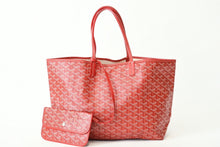 Load image into Gallery viewer, 新品同様 GOYARD ゴヤール サンルイPM バッグ トートバッグ STLCROPMLTY02CL02P PVC レザー レッド シルバー金具 中古 4b013407