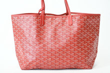 Load image into Gallery viewer, 新品同様 GOYARD ゴヤール サンルイPM バッグ トートバッグ STLCROPMLTY02CL02P PVC レザー レッド シルバー金具 中古 4b013407