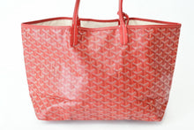 Load image into Gallery viewer, 新品同様 GOYARD ゴヤール サンルイPM バッグ トートバッグ STLCROPMLTY02CL02P PVC レザー レッド シルバー金具 中古 4b013407