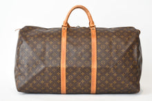 Load image into Gallery viewer, LOUIS VUITTON ルイヴィトン キーポル60 ボストンバッグ M41422 モノグラム PVC レザー ブラウン 美品 中古 4b013227
