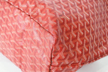 Load image into Gallery viewer, 新品同様 GOYARD ゴヤール サンルイPM バッグ トートバッグ STLCROPMLTY02CL02P PVC レザー レッド シルバー金具 中古 4b013407